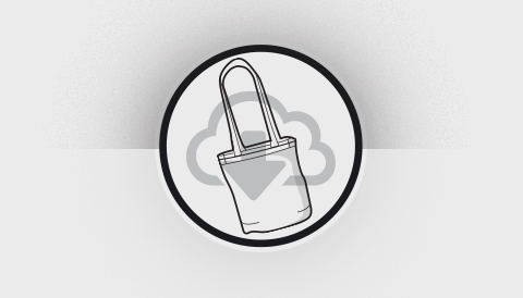 Шаблон за памучна торба с дълга дръжка